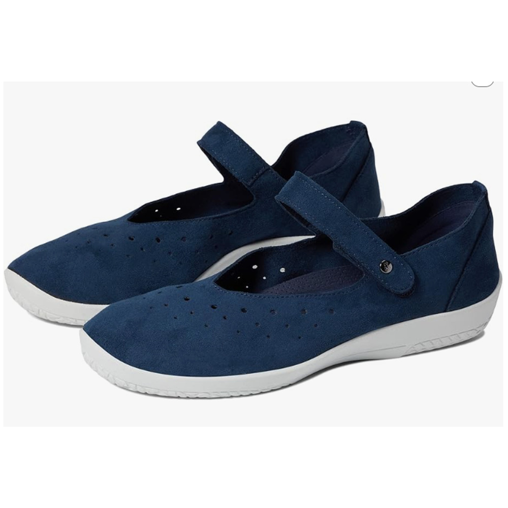 NEW Arcopedico Sisley Navy Blue Mary Jane Flat Women Size US 5.5 EU 36 NIB Vegan